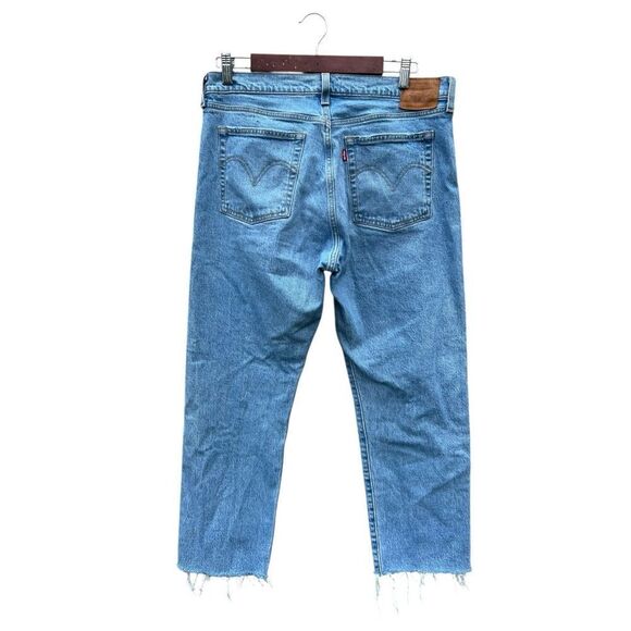 Levi’s Wedgie Straight button fly frayed size 31 sold at Free People comfy boho - Picture 5 of 6